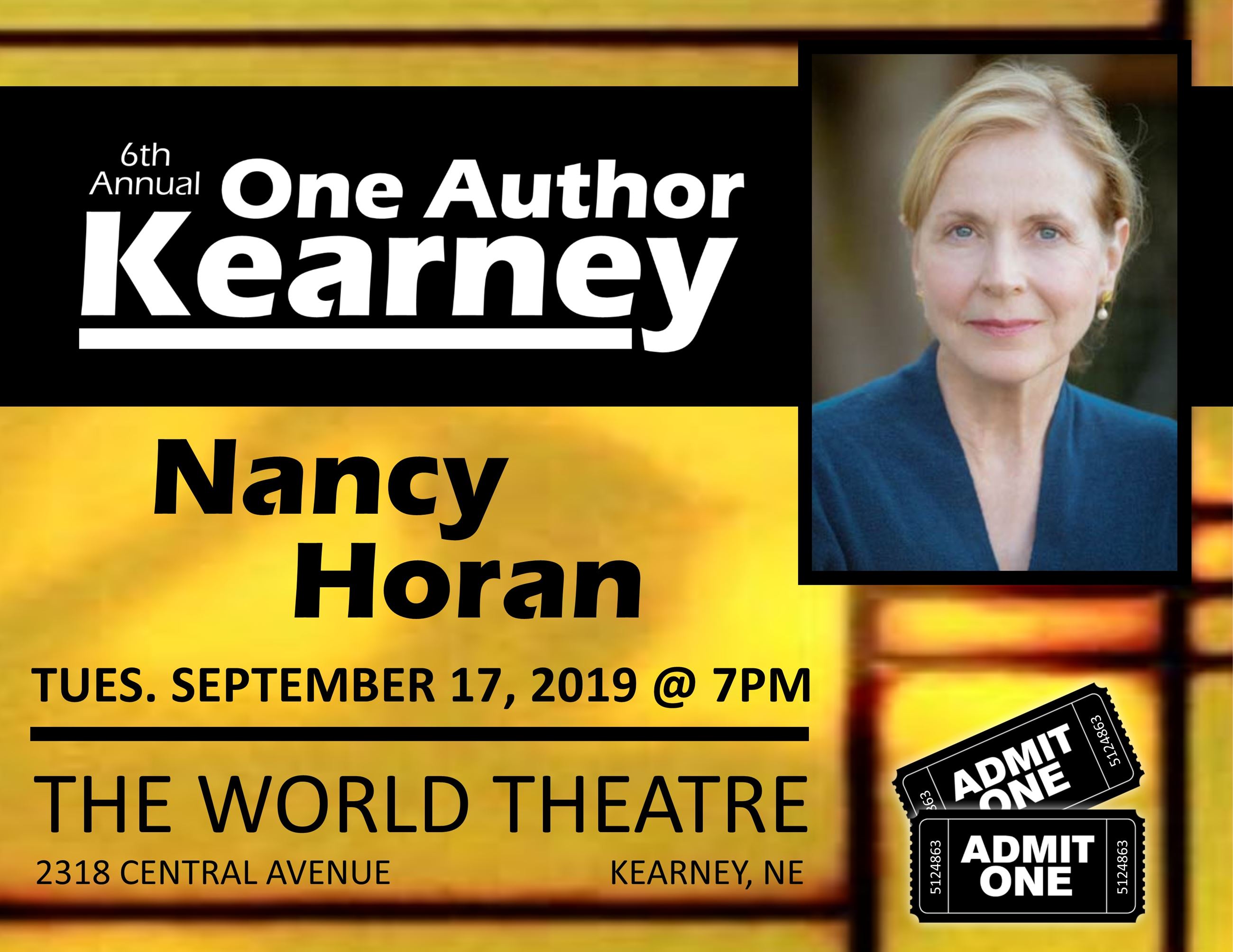 One Author Nancy Horan 2019
